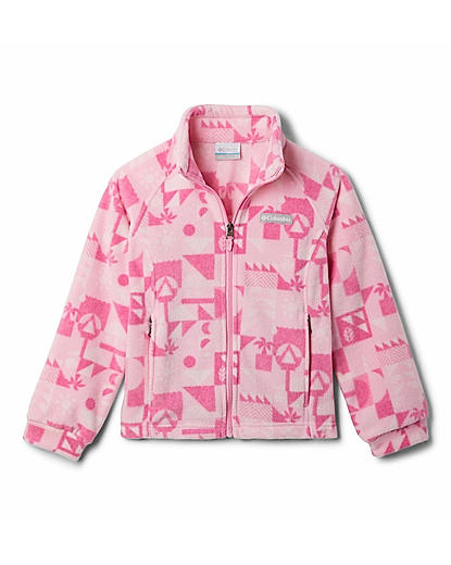 Columbia Kids Girls Red Benton Springs II Printed Fleece Jacket