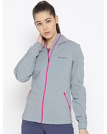 Columbia Women Grey Heather Canyon Softshell Jacket