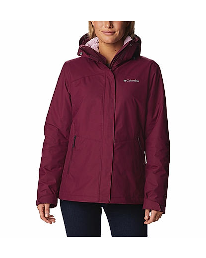 Columbia Women Maroon Bugaboo II Fleece Interchange Jacket 