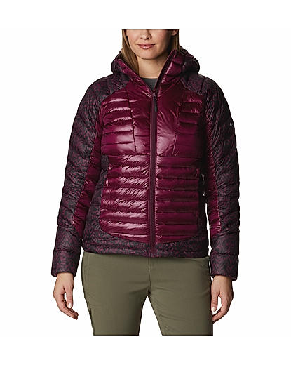 Columbia Women Maroon Labyrinth Loop Hooded Jacket 