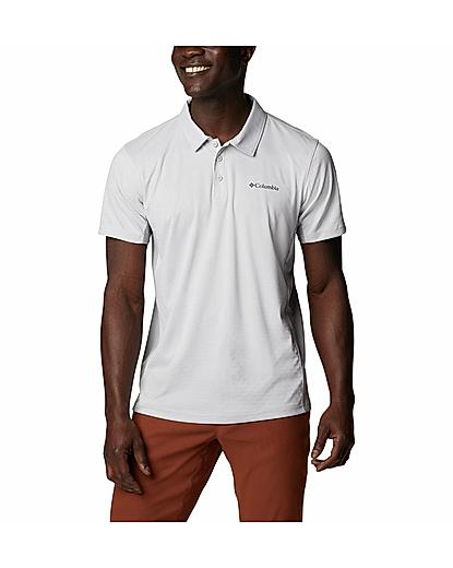 Columbia Men Grey Zero Ice Cirro-Cool Polo T-Shirt (Sun Protection)