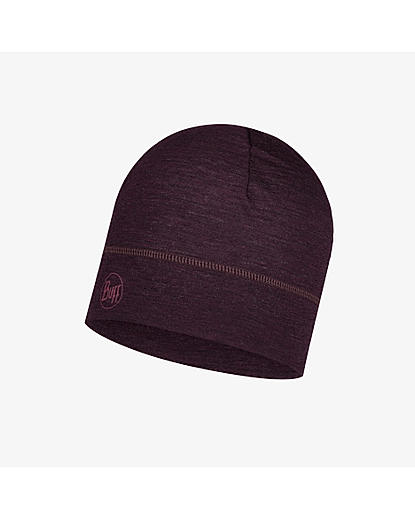 BUFF Unisex MERINO LIGHTWEIGHT BEANIE SOLI D DEEP PURPLE