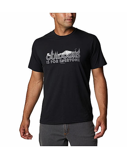 Columbia Men Black Men's Sun Trek Short Sleeve Graphic Tee