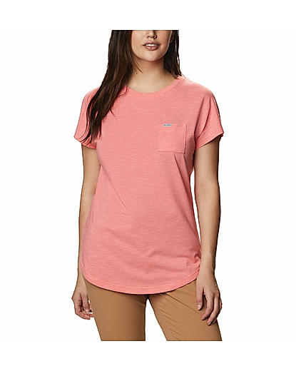 Columbia Women Red Cades Cape Tee