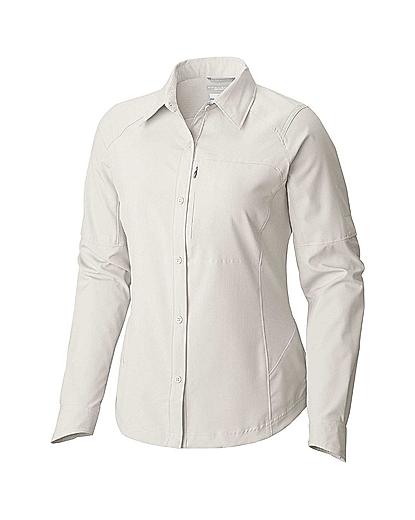 Columbia Women White Silver Ridge Long Sleeve Shirt