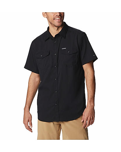 Columbia Men Black Utilizer II Solid Short Sleeve Shirt