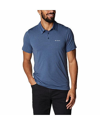 Columbia Mens Blue Omni-Wick Tech Trail Polo Tshirt