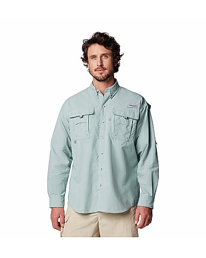 Columbia Mens Blue Omni-Shade Bahama II Long Sleeve Shirt