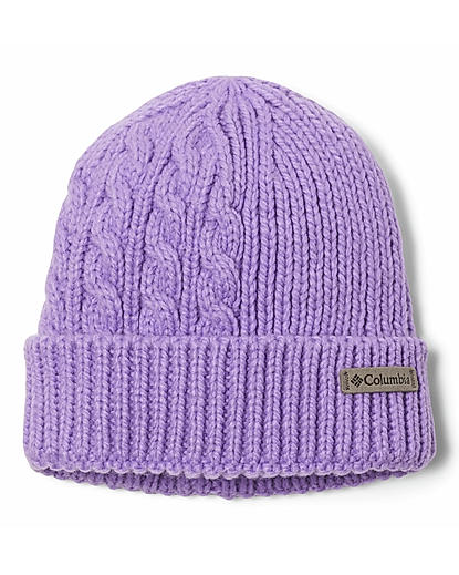 Columbia Youth Unisex Purple Agate Pass Cable Knit Beanie For Kids