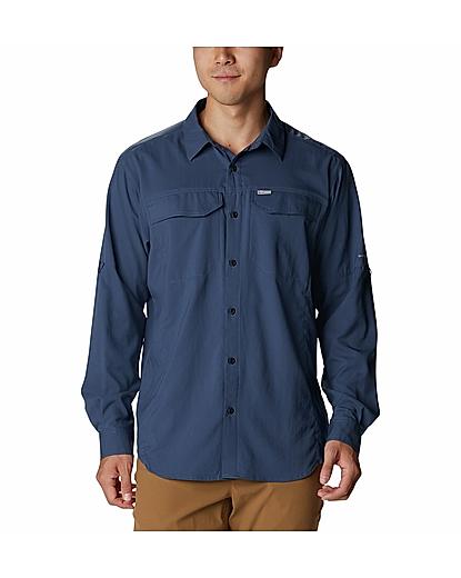 Columbia Men Navy / Blue Silver Ridge Lite Long Sleeve Shirt