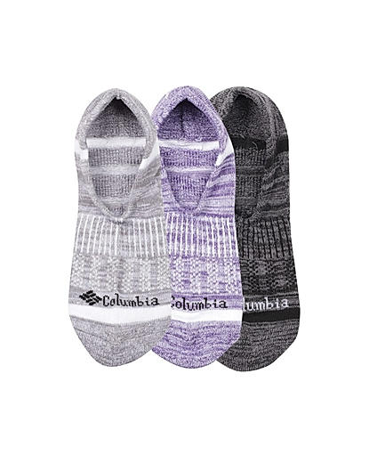 Columbia Women Pack of 3 Patterned Ankle Length Space Dye Eclipse Liner Socks (Not Returnable)