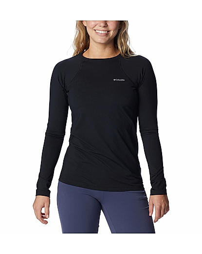 Columbia Women Black Midweight Stretch Long Sleeve Top Thermal Wear (Anti-odor Baselayer)