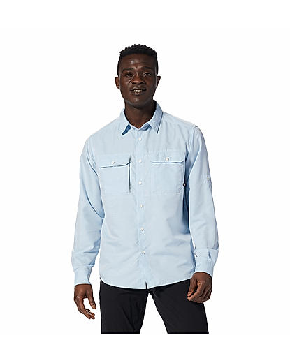 Mountain Hardwear Men White Canyon Long Sleeve Shirt