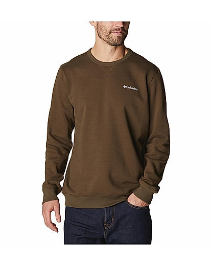 Columbia Men Olive M Logo Crew Fleece (Sun Protection)