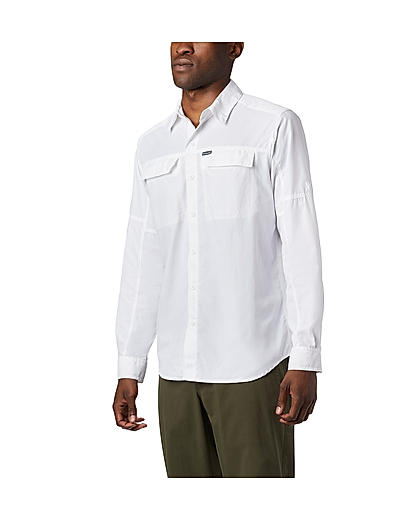 Columbia Men White Silver Ridge 2.0 Long Sleeve Shirt (Sun Protection)