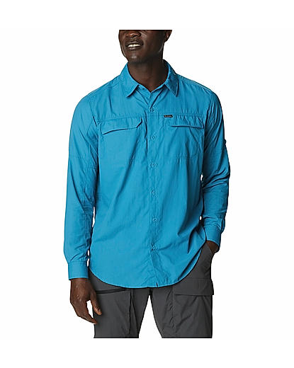 Columbia Men Blue Silver Ridge 2.0 Long Sleeve Shirt (Sun Protection)