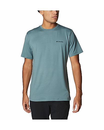 Columbia Men Green Tech Trail Graphic T-Shirt (Sun Protection)