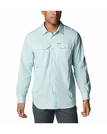 Columbia Men Blue Silver Ridge Lite Long Sleeve Shirt 