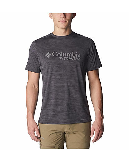 Columbia Men Grey M Titan Pass Graphic T-Shirt 
