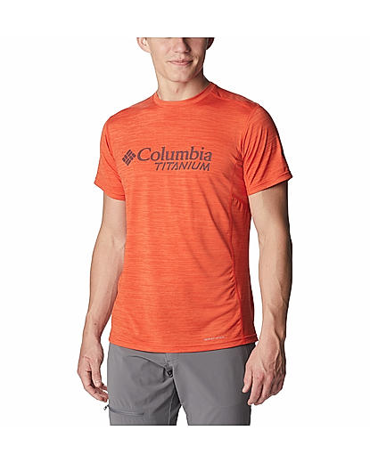 Columbia Men Orange M Titan Pass Graphic T-Shirt 