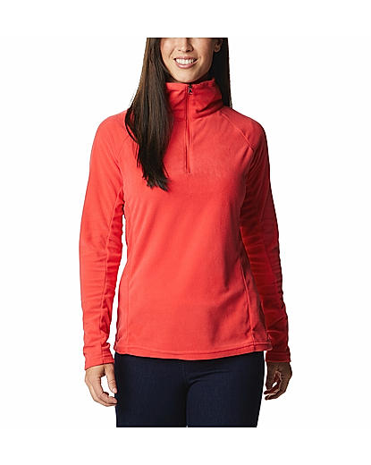 Columbia Women Red Glacial IV 1/2 Zip Fleece Jacket