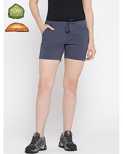 Columbia Women Navy Blue Anytime Outdoor Shorts (Sun Protection)