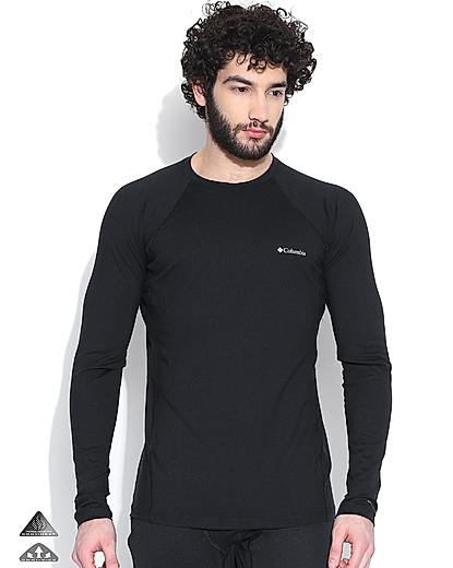 Columbia Men Black Heavy weight Stretch Long Sleeve Thermal Wear (Anti-odor Baselayer)