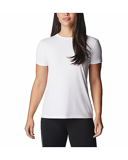 Columbia Women White W Endless Trail Running Tech T-Shirt 