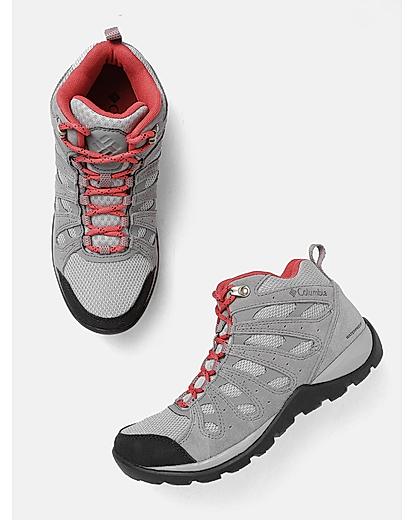 Columbia Women Grey Redmond V2 Mid Hiking & Trekking Shoes (Water Repellent)