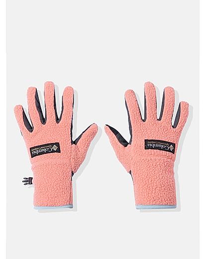 Columbia Women Peach Helvetia Sherpa Gloves 