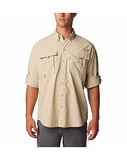 Men's Long Sleeve Button Down Shirt Sun Protection| Bassdash Fishing Khaki / Small