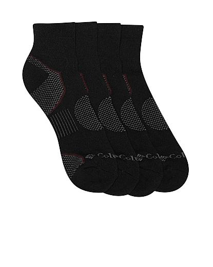 Columbia Unisex Black Socks Mn Quarter-Balnce Pt (Pair of 2)
