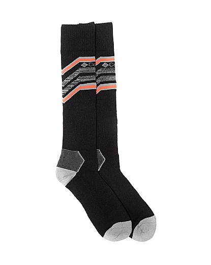 Columbia Unisex Black Socks Ux Ski Otc-Snowdrf/L (Pair of 1)