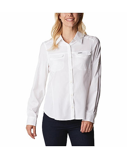 Columbia Women White Silver Ridge Lite Long Sleeve Shirt 