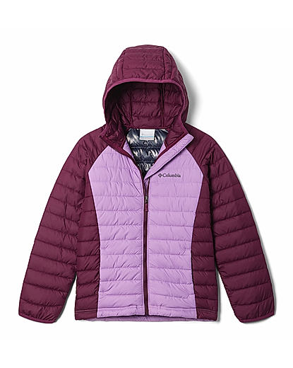 Columbia Kids Girls Purple Powder Lite Hooded Jacket
