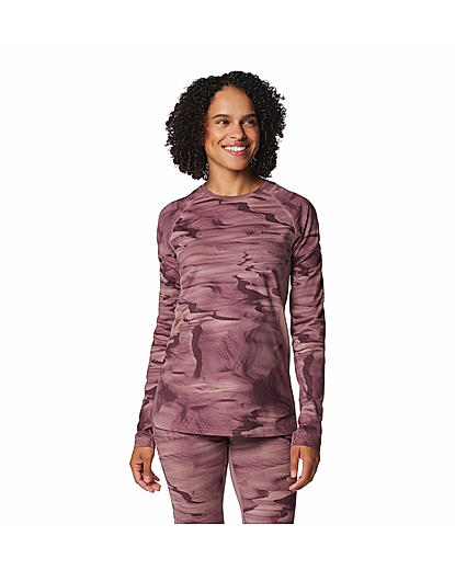 Columbia Womens Red Omni-Heat Infinity W Knit Long Sleeve Crew Thermal Top (Not Returnable)