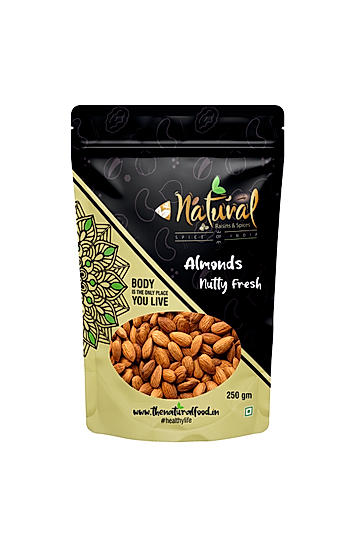 Nutty Fresh Almonds (Crunchy Nutty Fresh Almonds 250 gm)