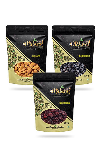 ABC Combo - Almonds, Blackberries & Cranberries (200 gms each Combo Pack)