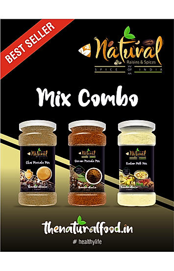 Mix Combo - Chai Masala Mix, Badam Milk Mix, Garam Masala (100 gm each Combo Pack)