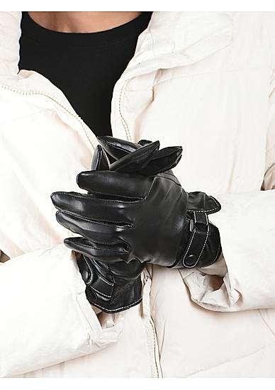 The Bro Code Black Special Winter Seasonal Wear PU Material Gloves For Men 