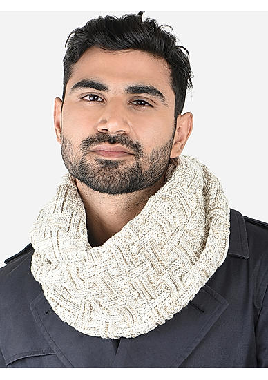 The Bro Code Grey Special Winter Seasonal Wear Synthetic Wool Neck Kerchief For Men 