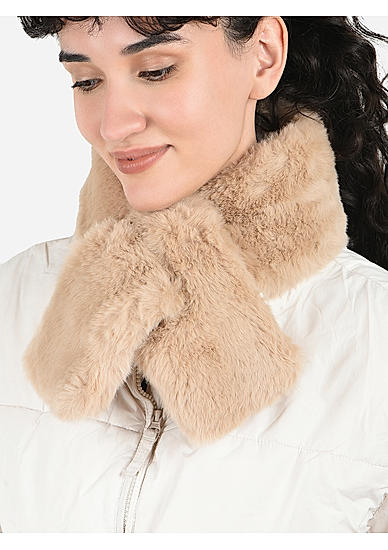 Toniq Classy Tan  Special Winter  Seasonal Wear Fur Stole For Women 