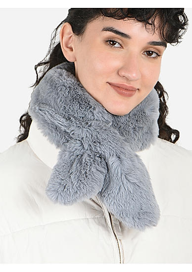 Toniq Pretty Grey  Special Winter  Seasonal Wear Fur Stole For Women 