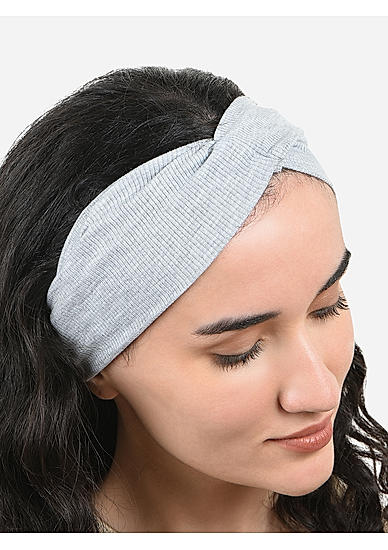 Toniq Alluring Grey  Special Winter  Seasonal Wear Synthetic Wool Hair Band For Women 