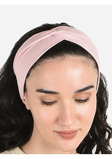 Toniq Lovely Pink  Special Winter  Seasonal Wear Synthetic Wool Hair Band For Women 