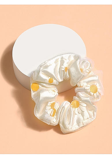 ToniQ Daisy Satin & Net Scrunchie For Women