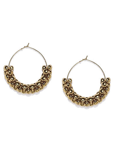 Gold-Toned Circular Hoop Earrings