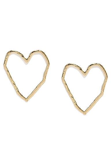 Gold-Toned Heart Shaped Studs