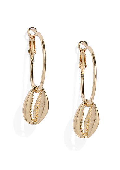 Gold-Toned Circular Hoop Earrings