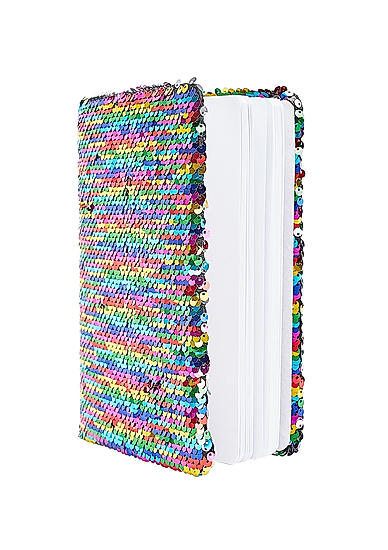 Rainbow Multicolor Sequin Note Book